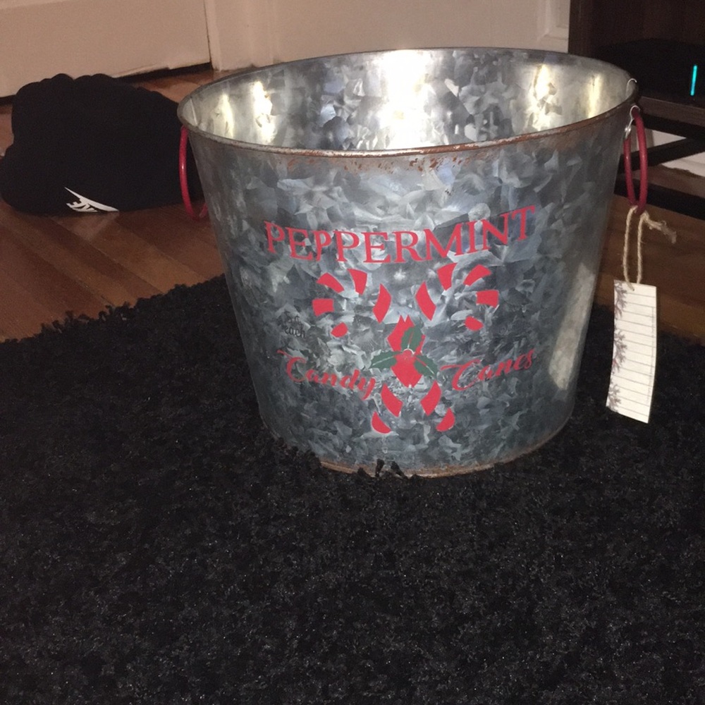 Galvanized Holiday Bucket